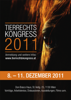 Tierrechtskongress Flyer Vorderseite