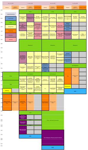 Übesichtsplan der Programmpunkte am Tierrechtskongress 2025